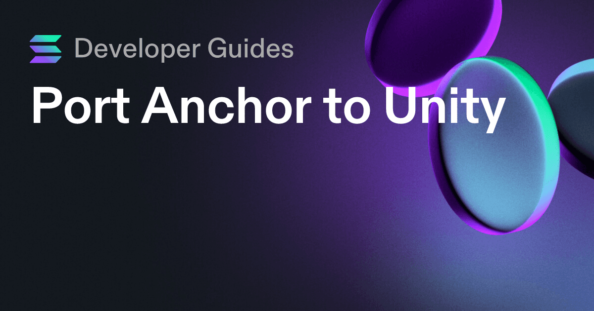 Port Anchor to Unity