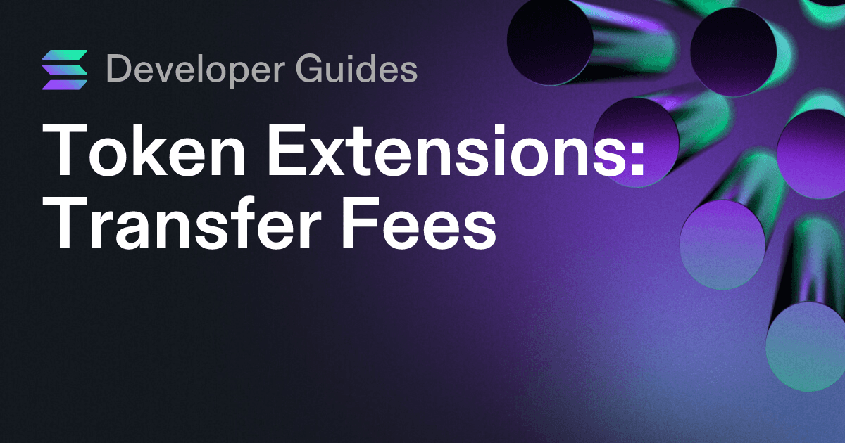 How to use the Transfer Fee extension